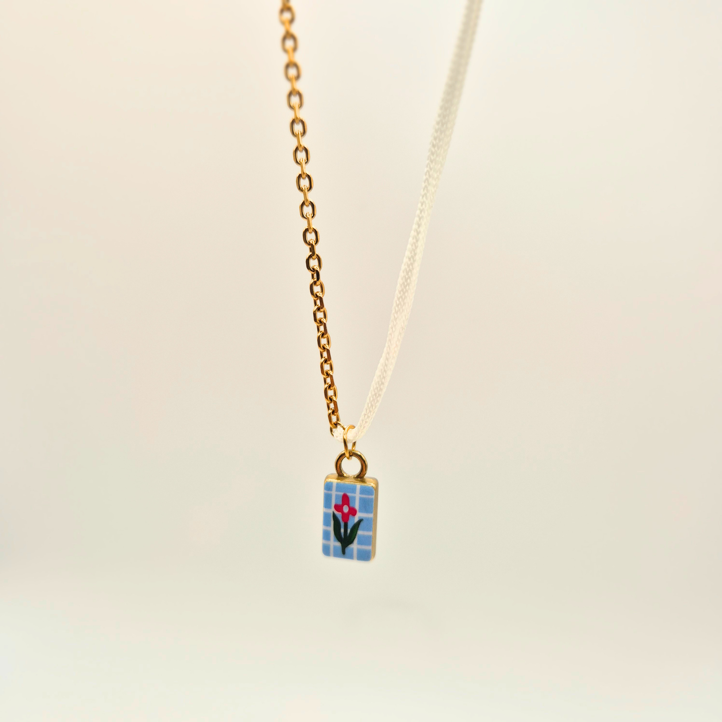 Collana Bipolare - Fiore Rosa