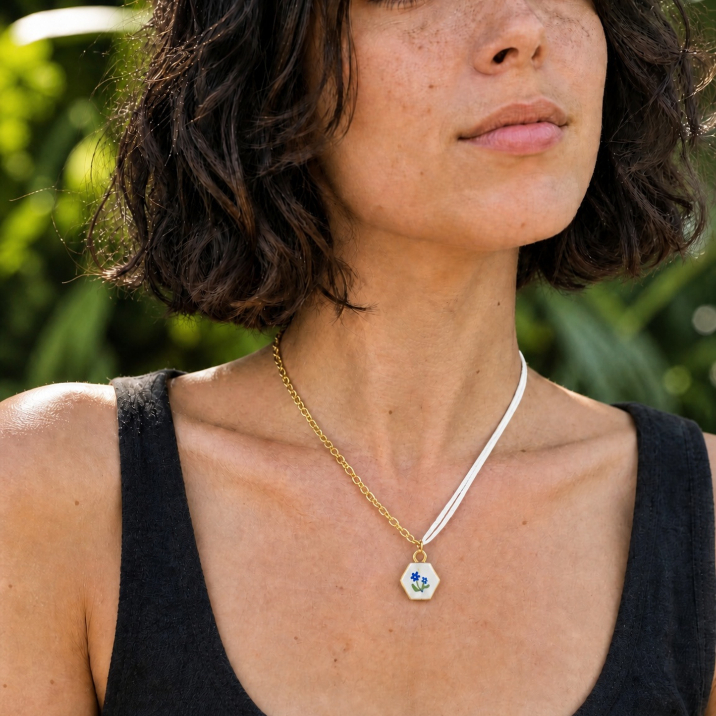 Collana Bipolare - Fiore Blu