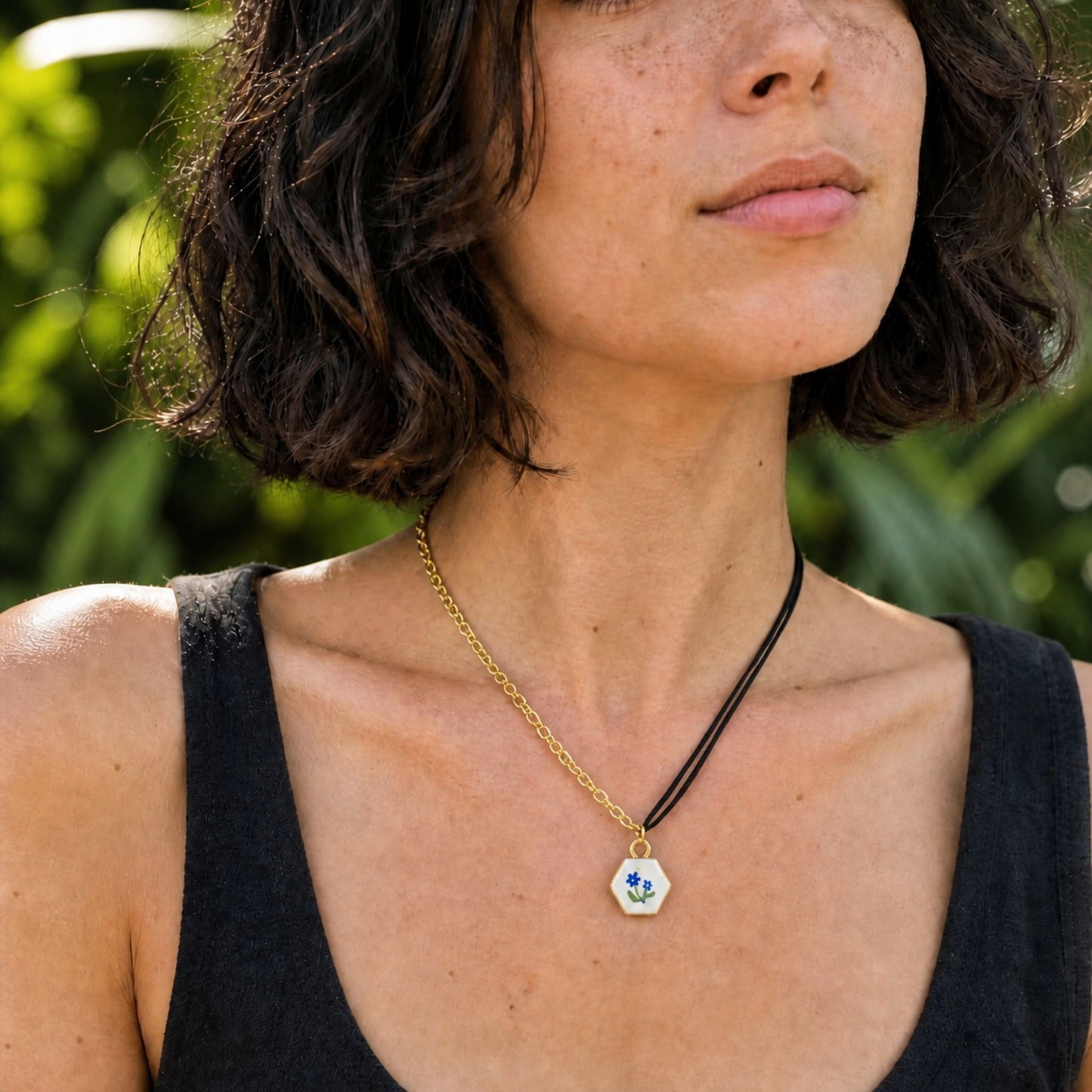 Collana Bipolare - Fiore Blu