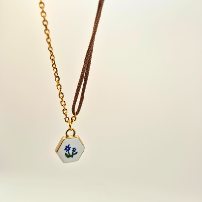 Collana Bipolare - Fiore Blu