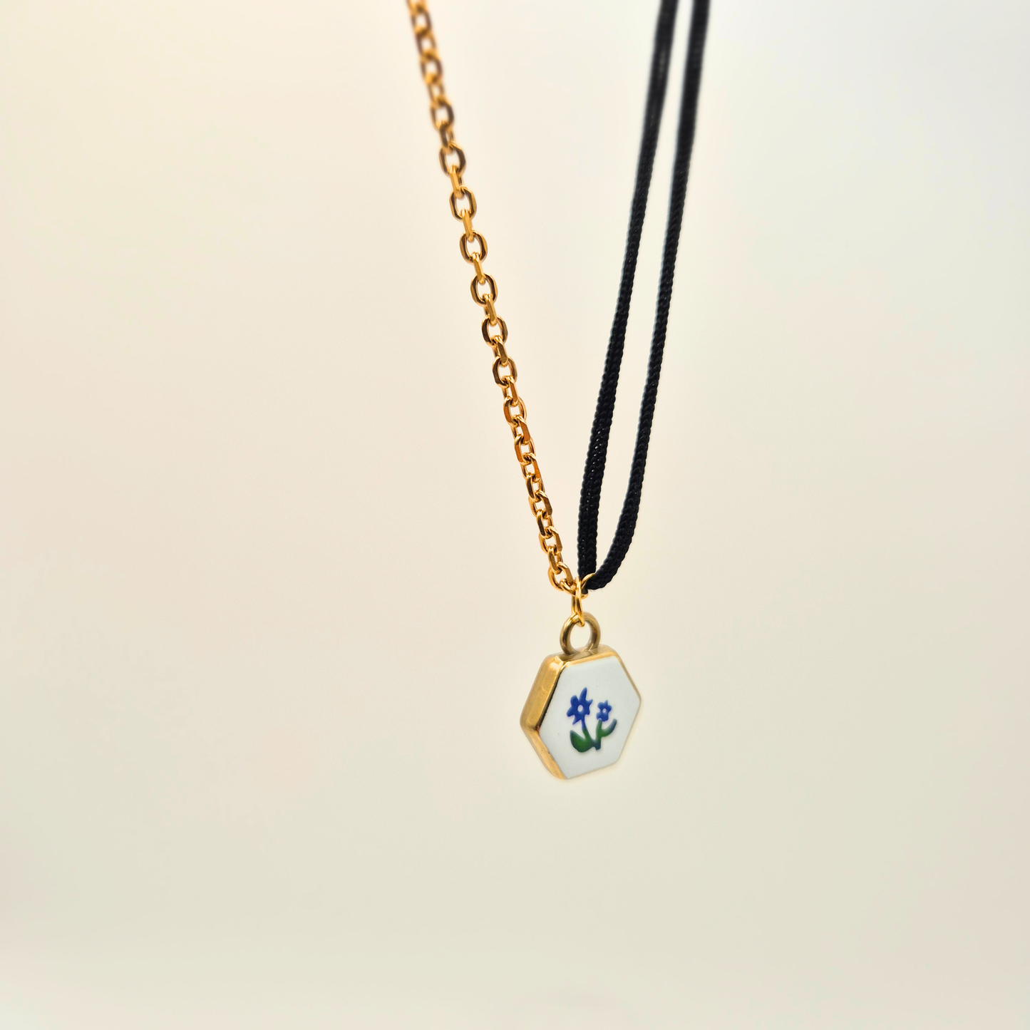 Collana Bipolare - Fiore Blu