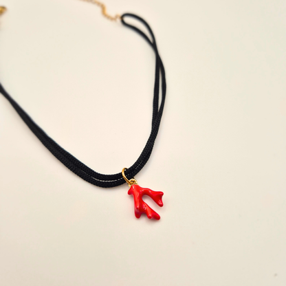 Choker Lunatica - Corallo