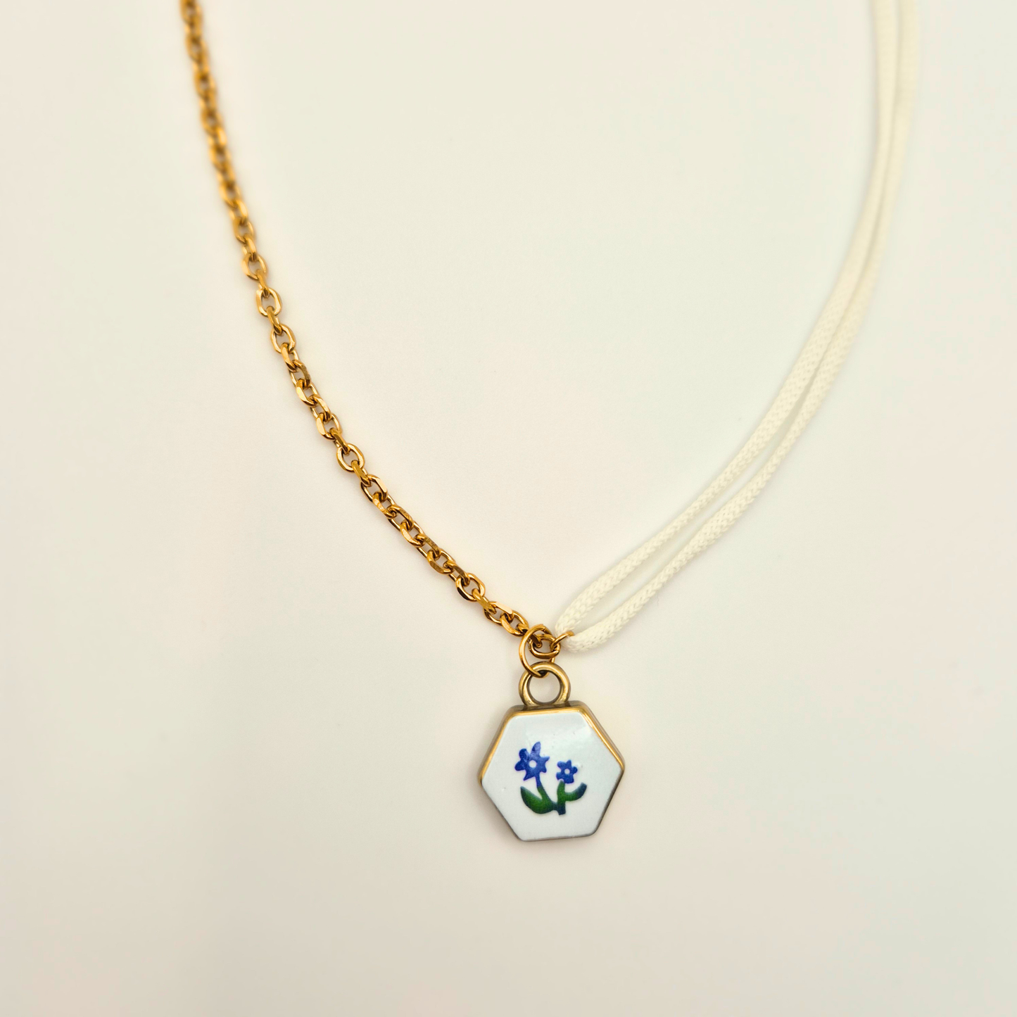 Collana Bipolare - Fiore Blu