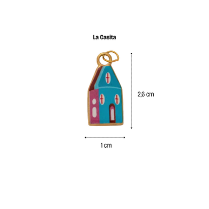 Charm Casita Azzurra e Rosa
